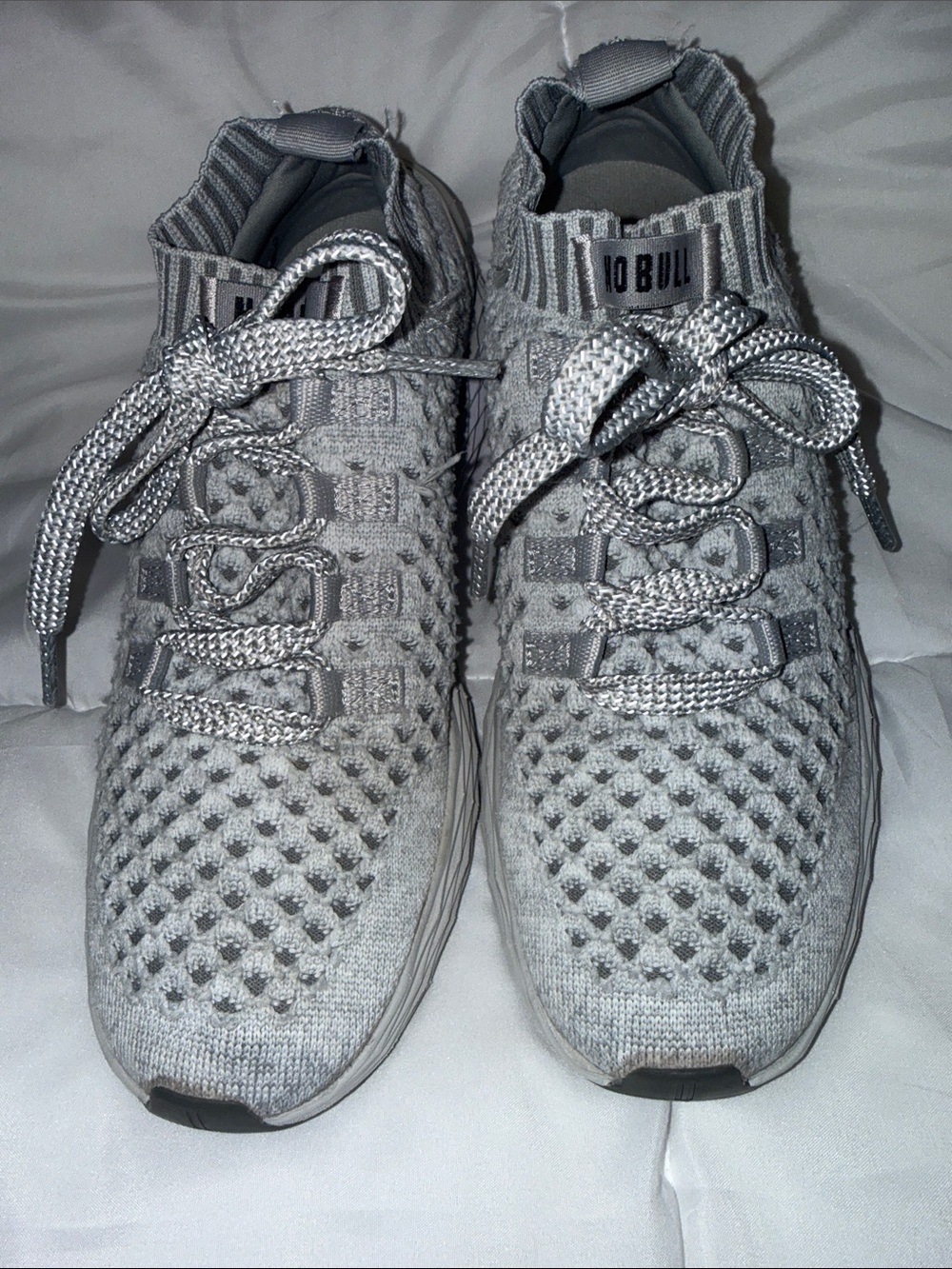 NOBULL Knit Runner Sneakers Gray Athletic Training Shoes Women’s 8.5/Men’s 7 - Picture 3 of 7
